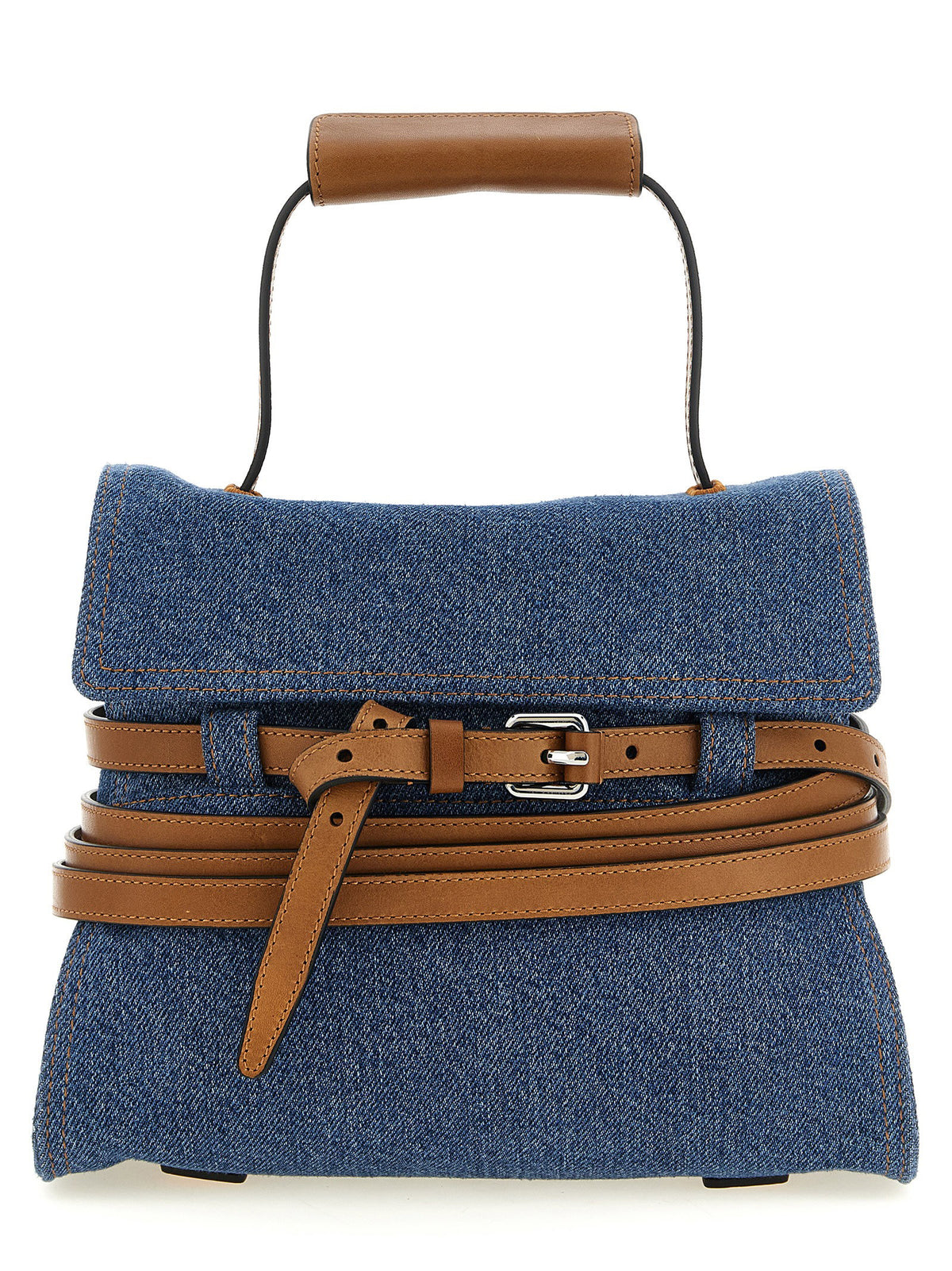 Moschino Regular Tie Me Handbag-Handbag-[Adult]-[Female]-UNI-Blue-2022 Online Blue Zone Planet