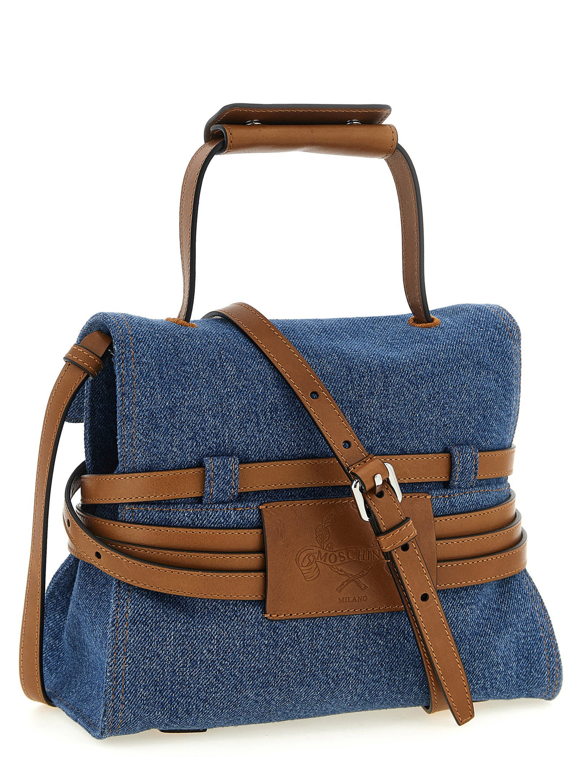 Moschino Regular Tie Me Handbag-Handbag-[Adult]-[Female]-2022 Online Blue Zone Planet