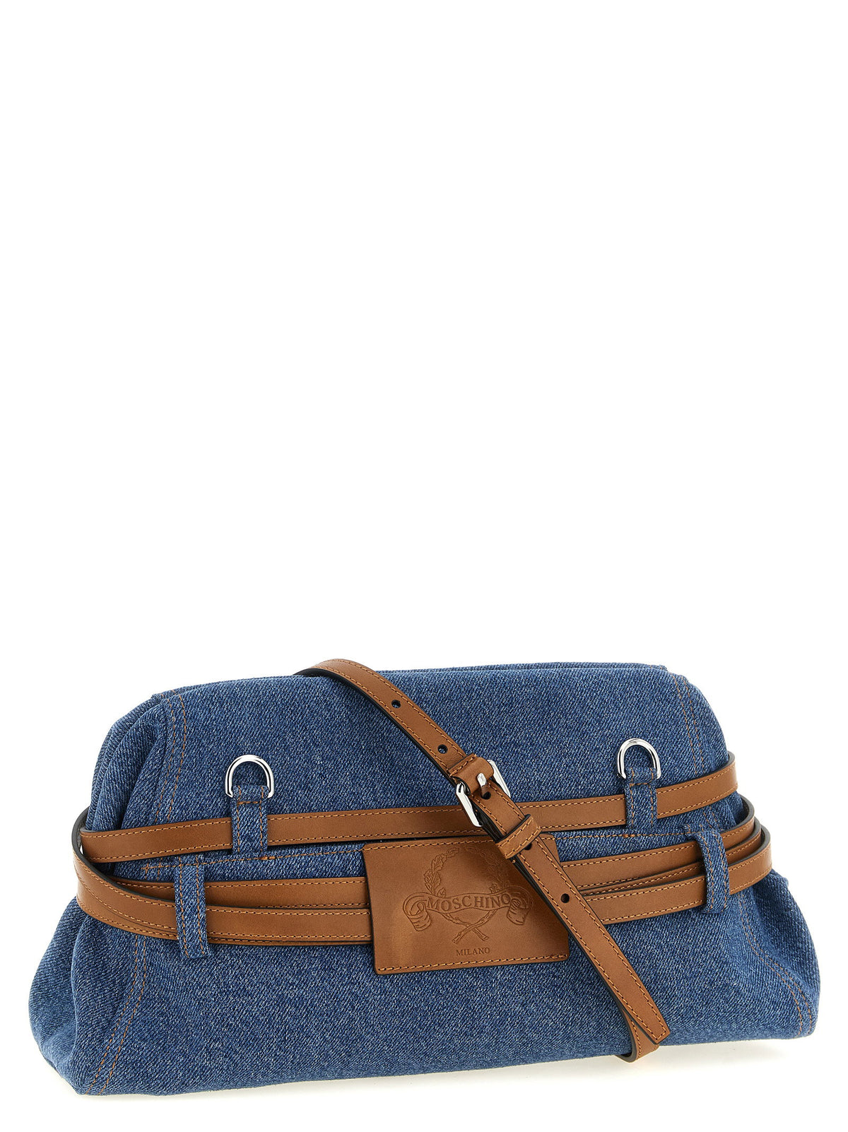 Moschino Tie Me Big Clutch-Clutches-[Adult]-[Female]-2022 Online Blue Zone Planet