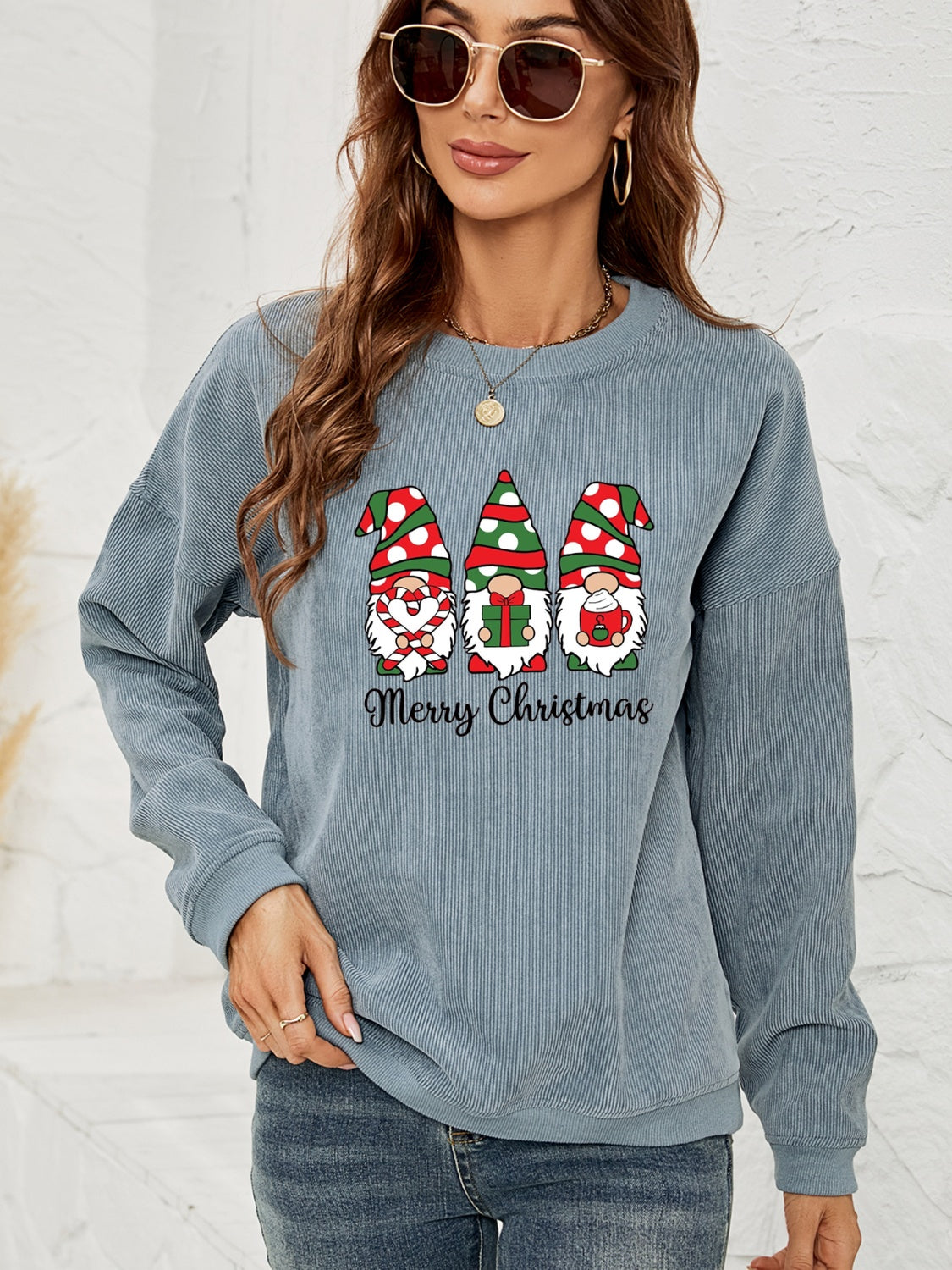 MERRY CHRISTMAS Graphic Sweatshirt BLUE ZONE PLANET