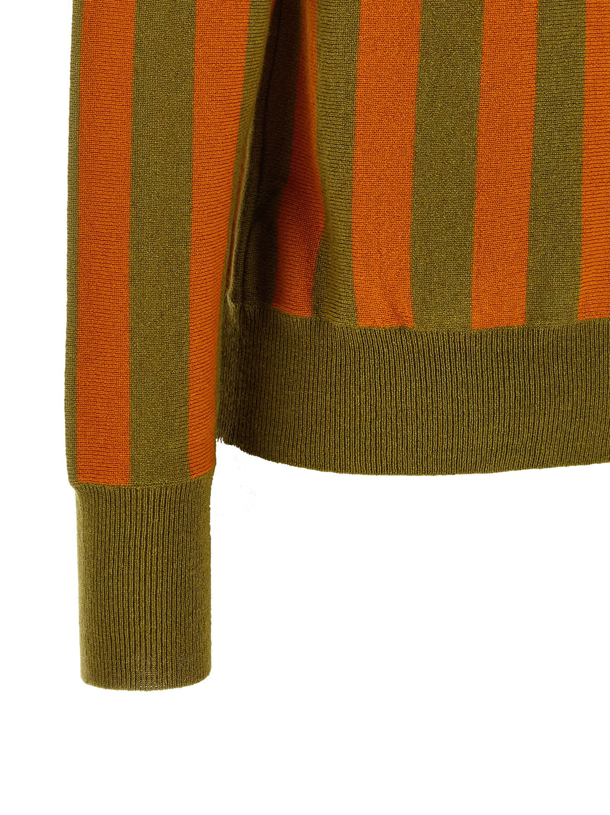 Alberto Biani Striped Knit Polo Shirt-TOPS / DRESSES-[Adult]-[Female]-2022 Online Blue Zone Planet