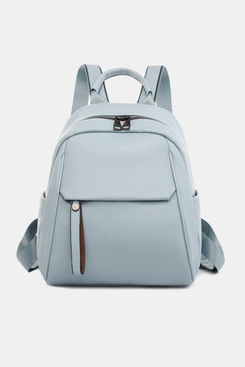 Medium PU Leather Backpack BLUE ZONE PLANET