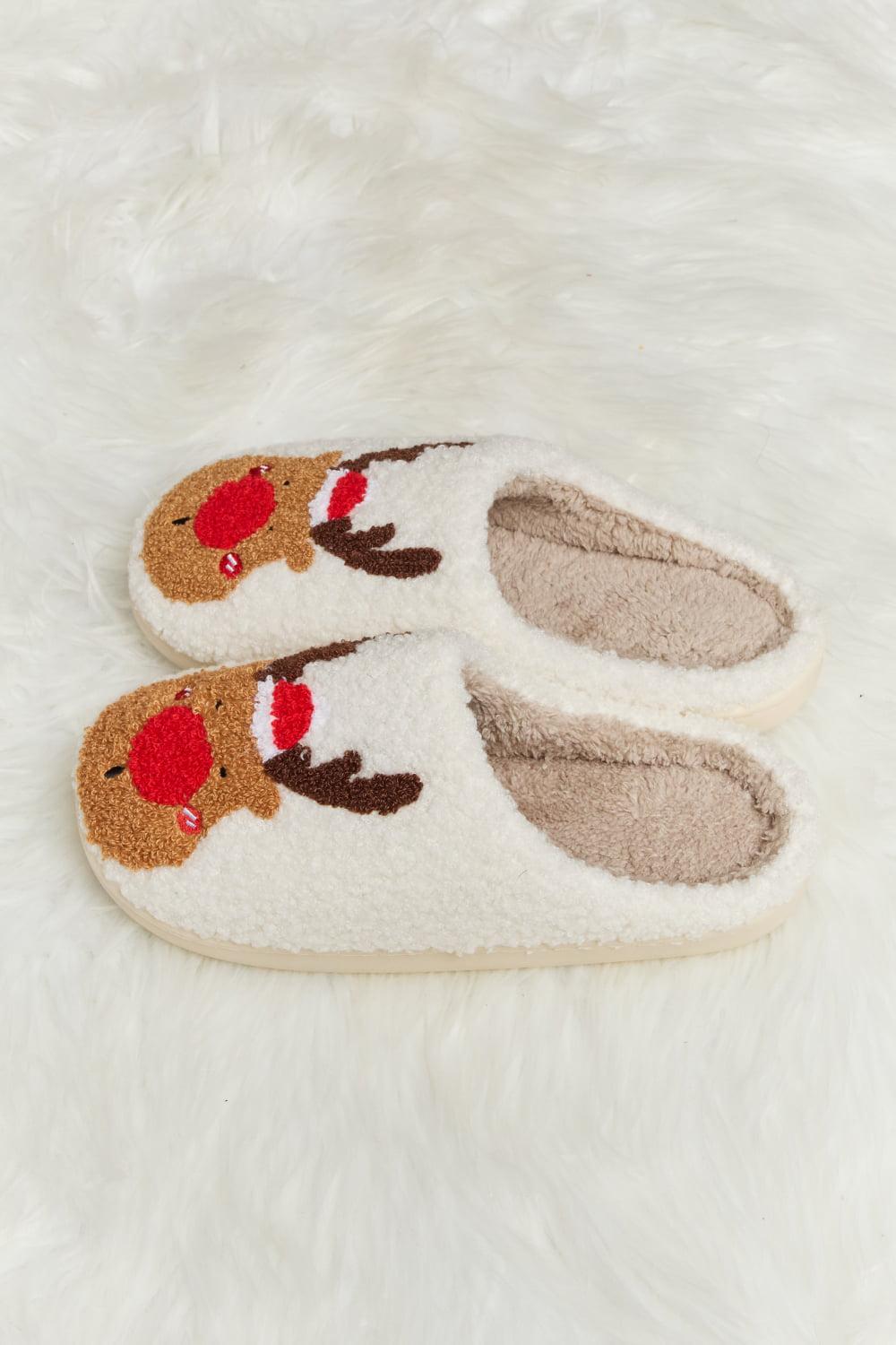 Melody Rudolph Print Plush Slide Slippers BLUE ZONE PLANET