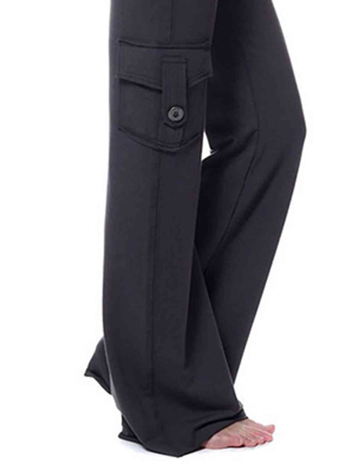 Mid Waist Pants with Pockets BLUE ZONE PLANET