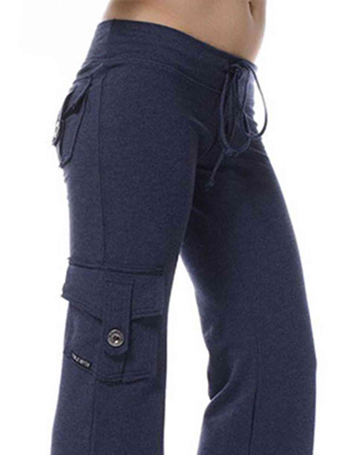 Mid Waist Pants with Pockets BLUE ZONE PLANET