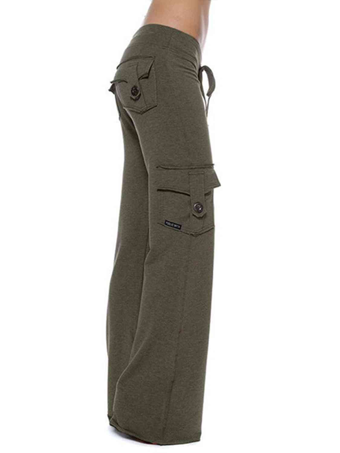 Mid Waist Pants with Pockets BLUE ZONE PLANET