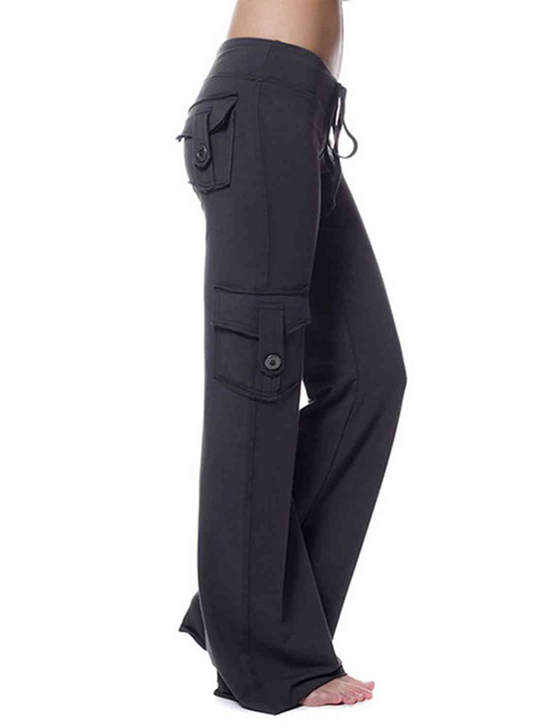 Mid Waist Pants with Pockets BLUE ZONE PLANET