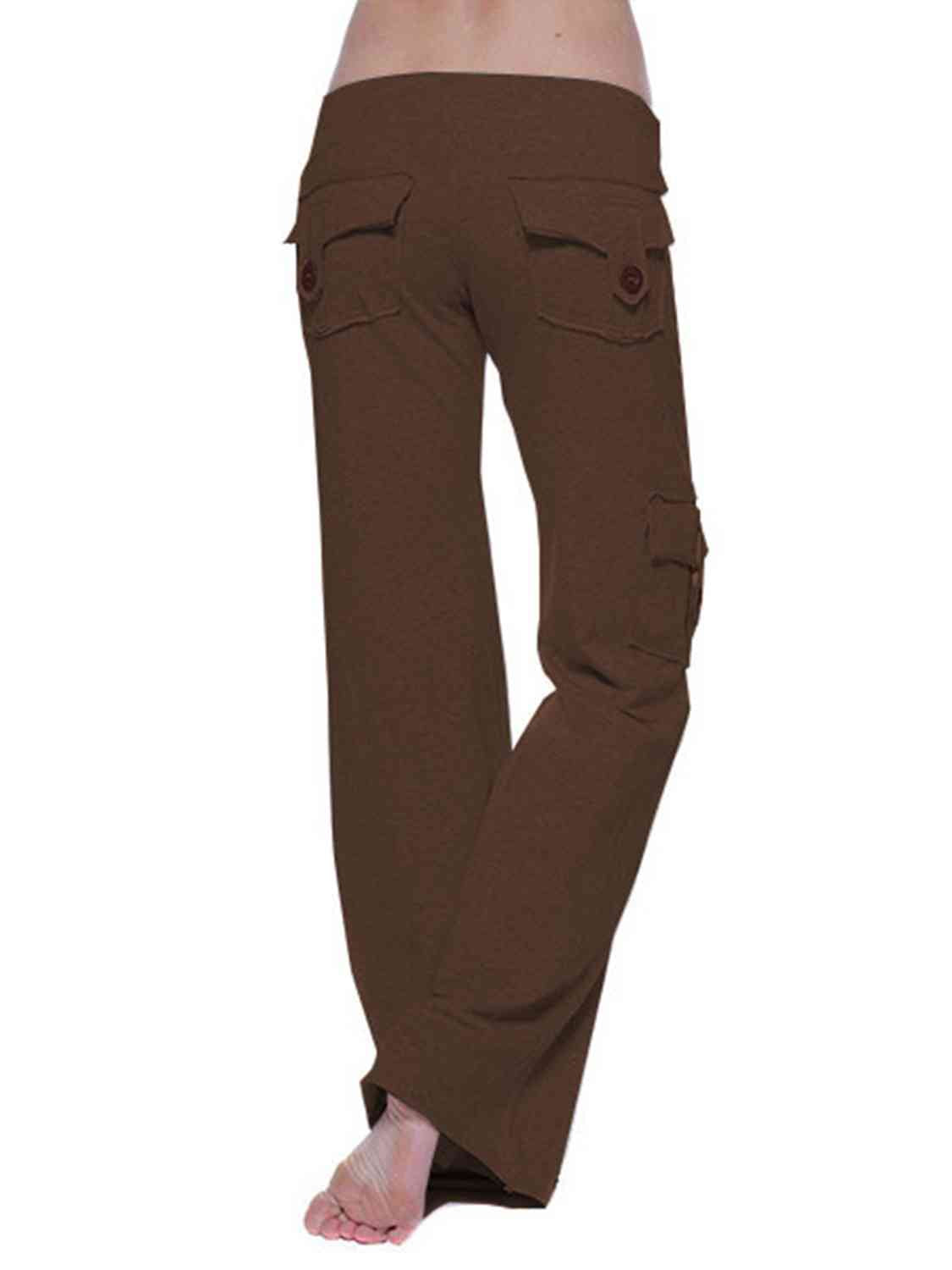 Mid Waist Pants with Pockets BLUE ZONE PLANET