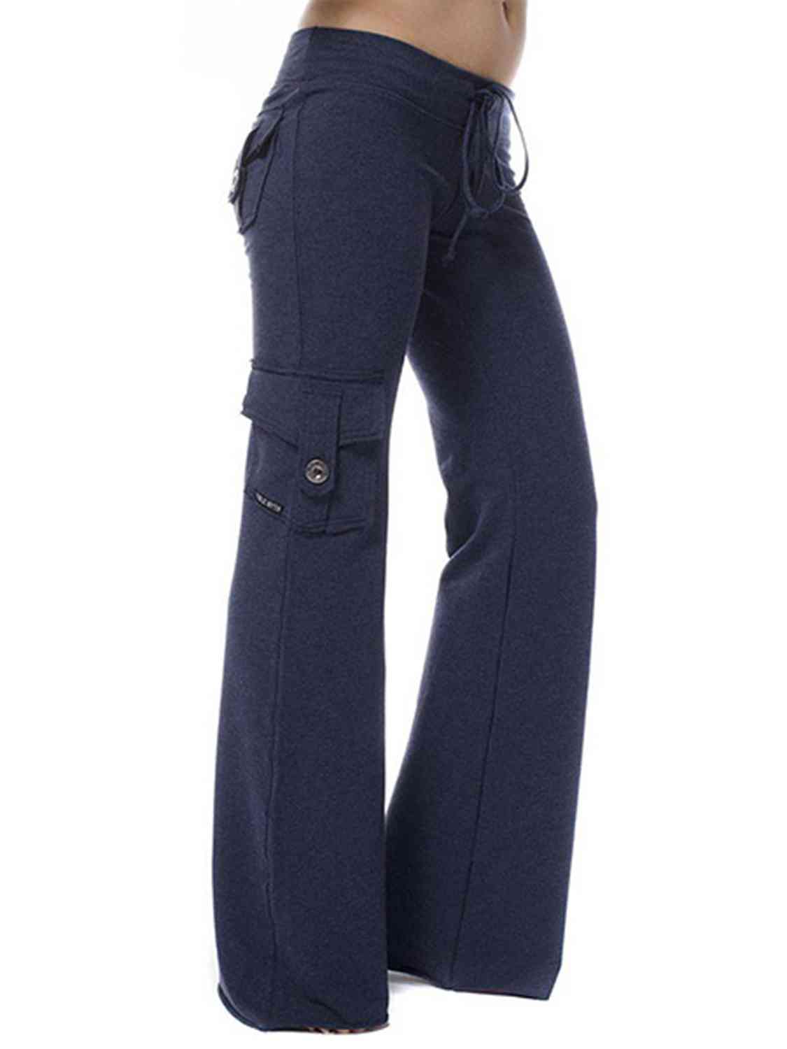 Mid Waist Pants with Pockets BLUE ZONE PLANET