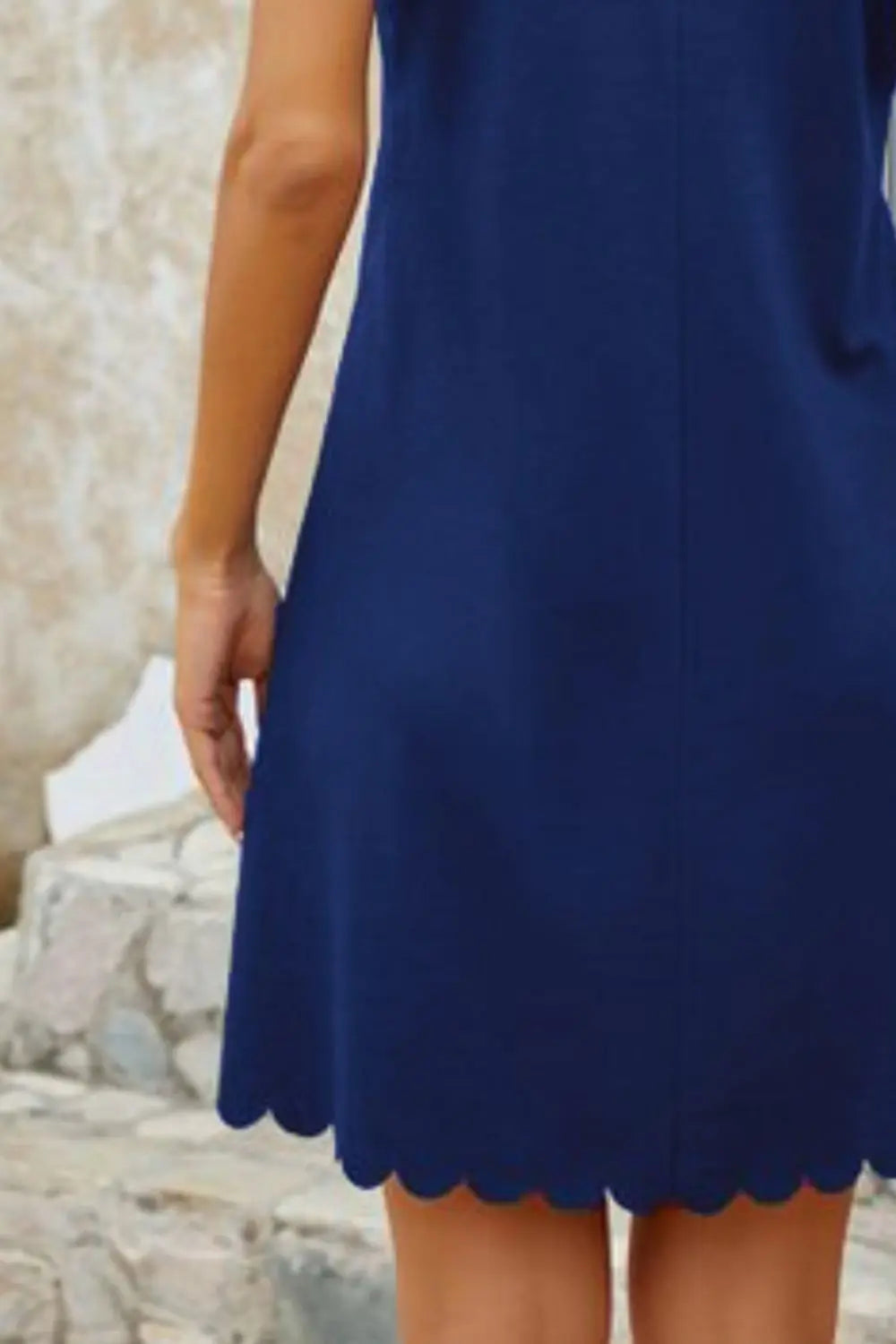 Mock Neck Sleeveless Mini Dress Trendsi