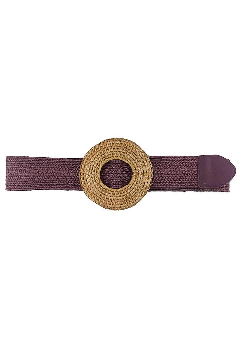 Modern Straw Round Belt Blue Zone Planet