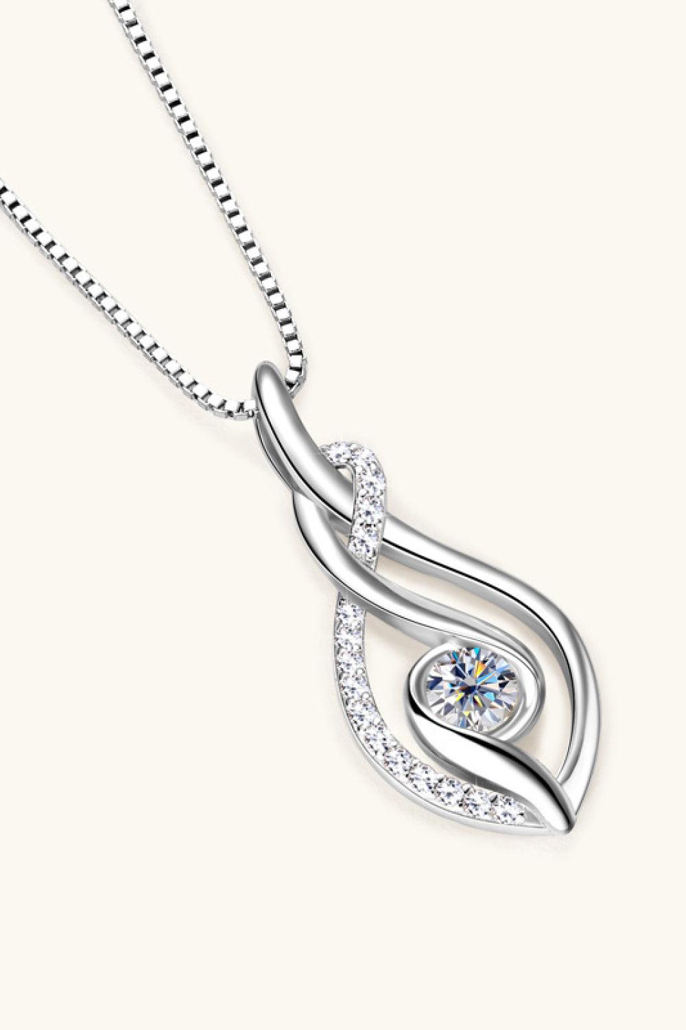 Moissanite 925 Sterling Silver Necklace BLUE ZONE PLANET