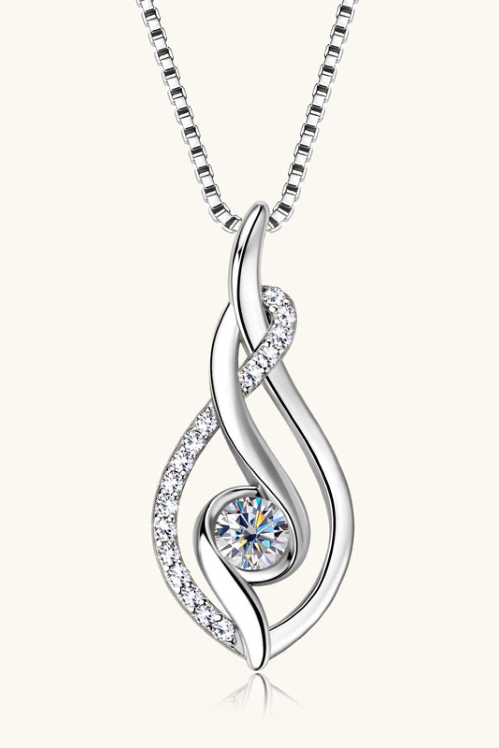 Moissanite 925 Sterling Silver Necklace BLUE ZONE PLANET