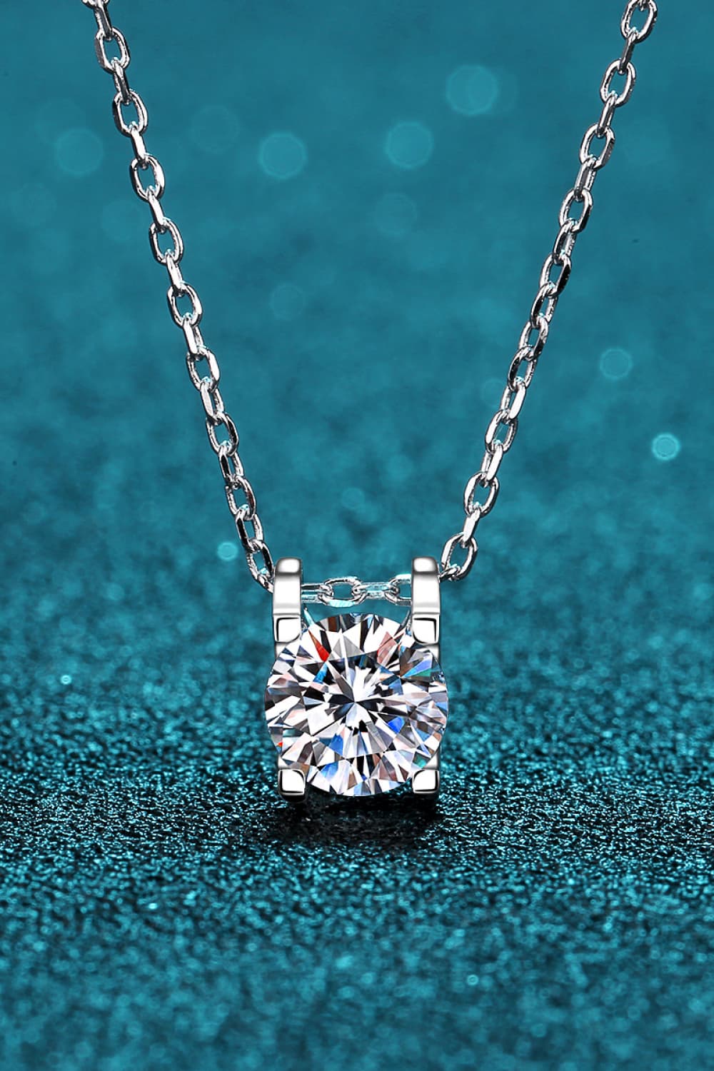 Moissanite 925 Sterling Silver Necklace BLUE ZONE PLANET