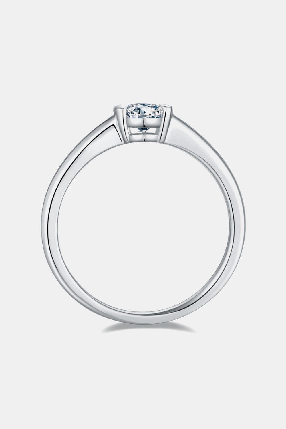 Moissanite 925 Sterling Silver Solitaire Ring BLUE ZONE PLANET