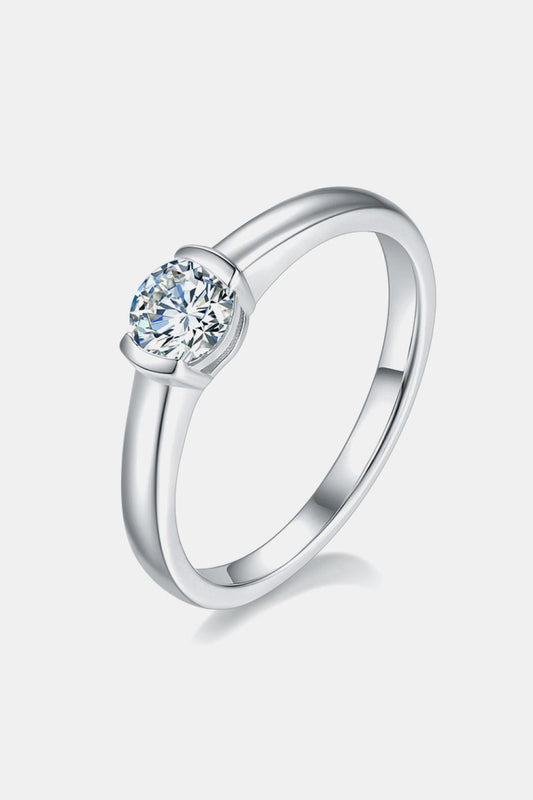 Moissanite 925 Sterling Silver Solitaire Ring BLUE ZONE PLANET