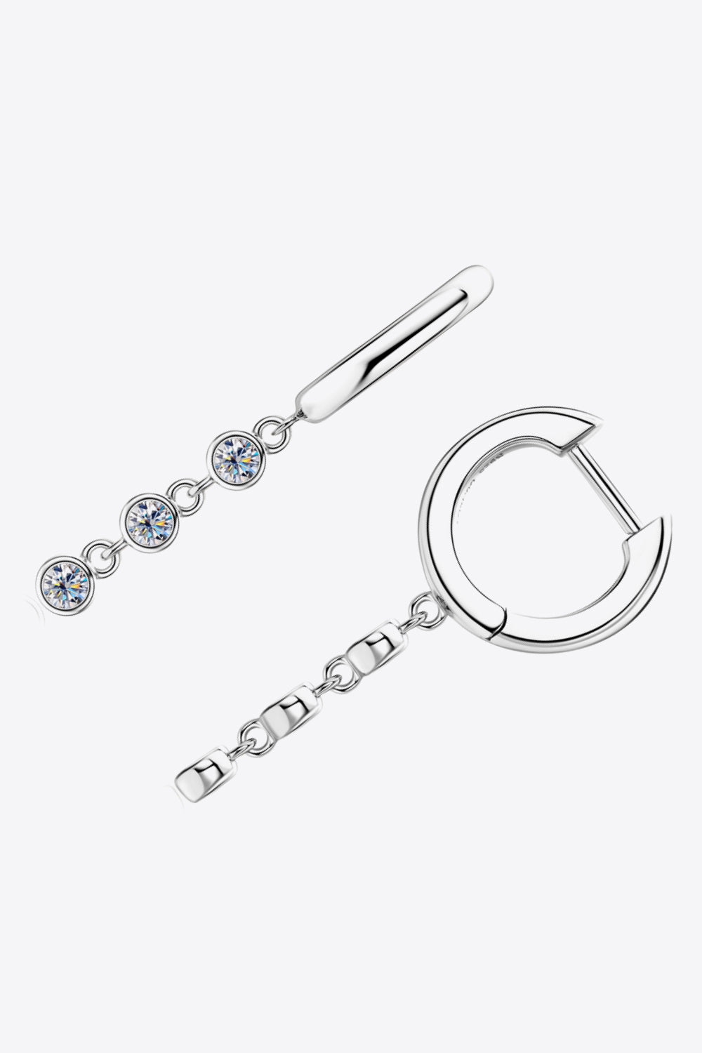 Moissanite Decor 925 Sterling Silver Earrings BLUE ZONE PLANET