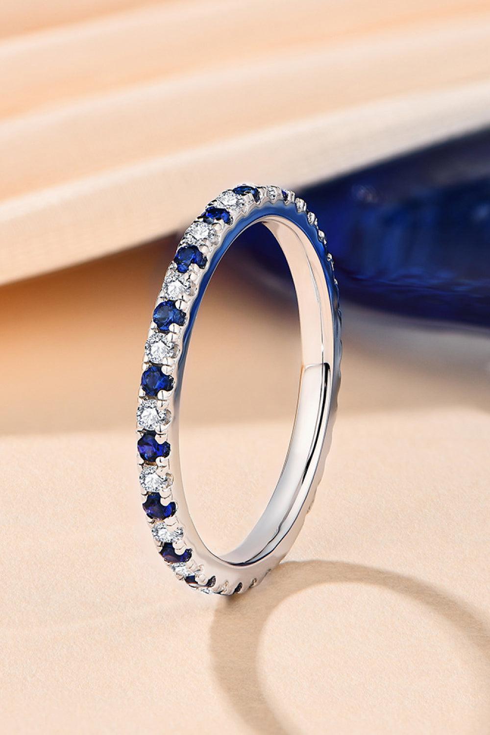 Moissanite Lab-Grown Sapphire Rings BLUE ZONE PLANET