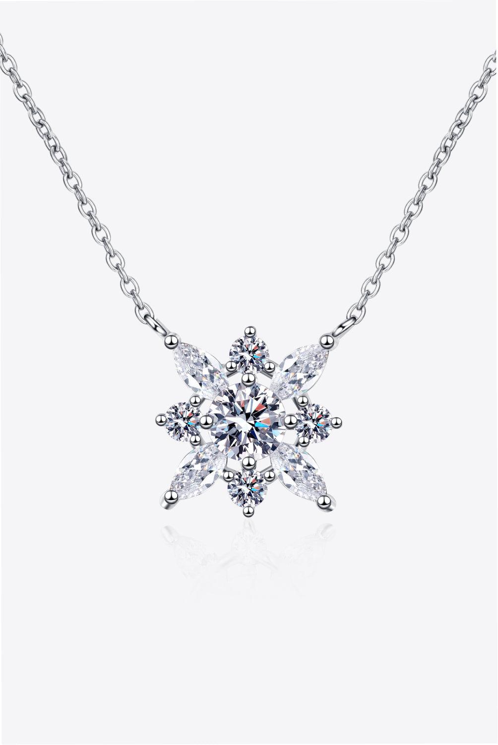 Moissanite Rhodium-Plated Necklace BLUE ZONE PLANET