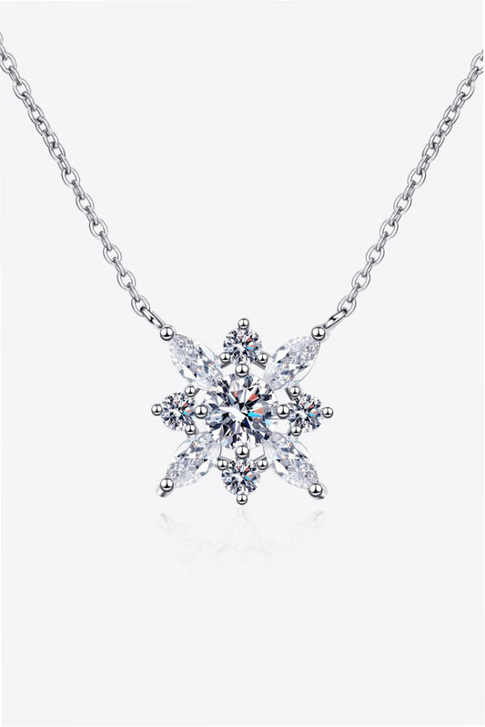 Moissanite Rhodium-Plated Necklace BLUE ZONE PLANET