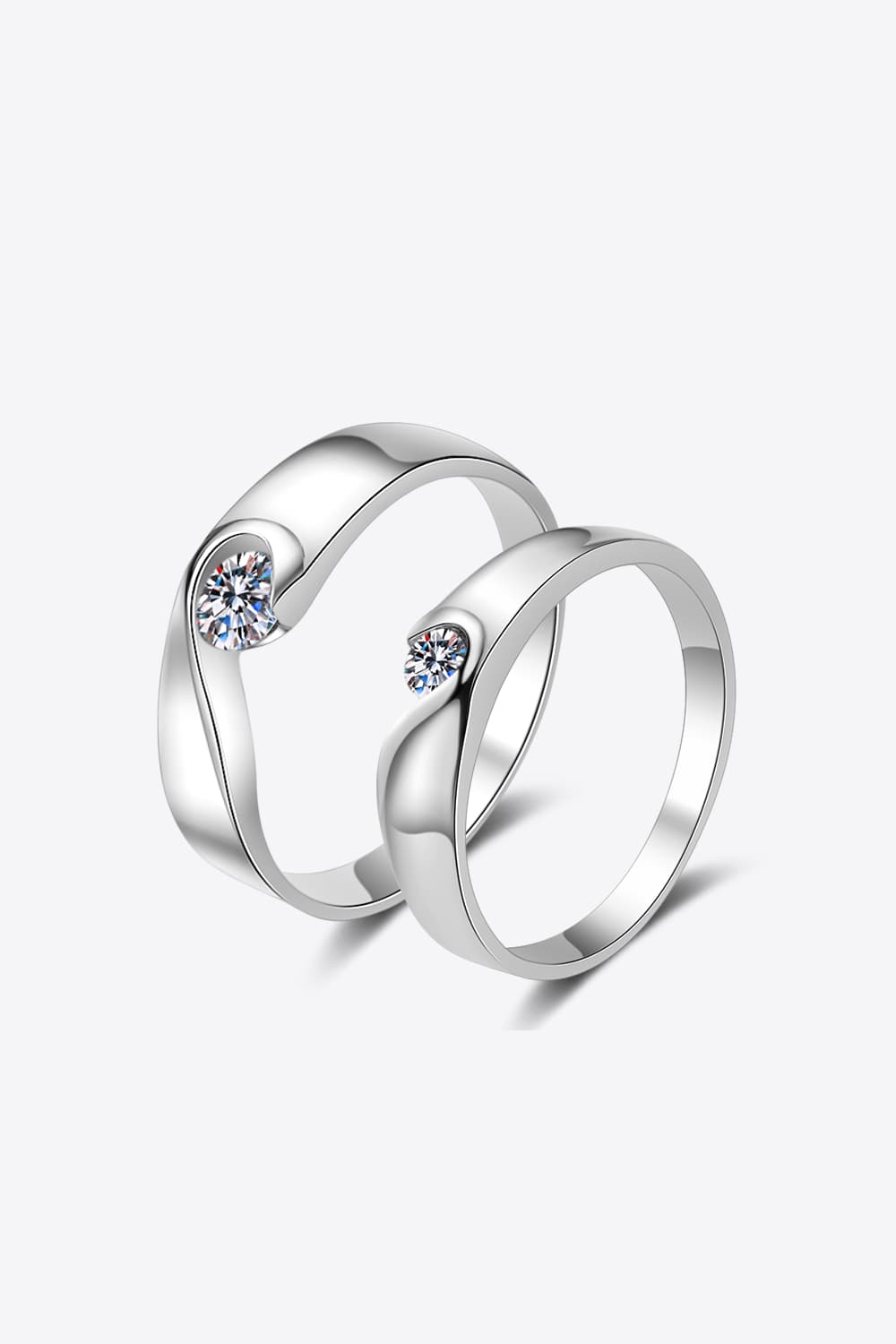 Moissanite Rhodium-Plated Ring BLUE ZONE PLANET