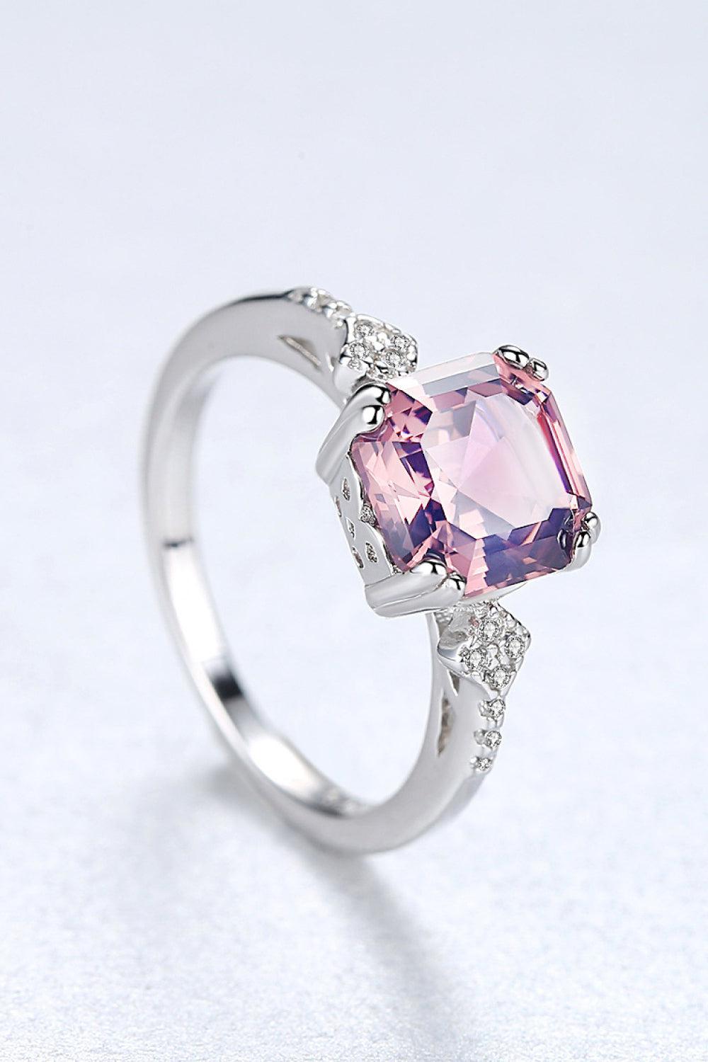 Morganite 925 Sterling Silver Ring BLUE ZONE PLANET