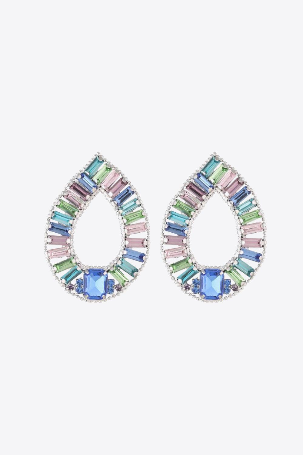 Multicolored Glass Stone Earrings BLUE ZONE PLANET