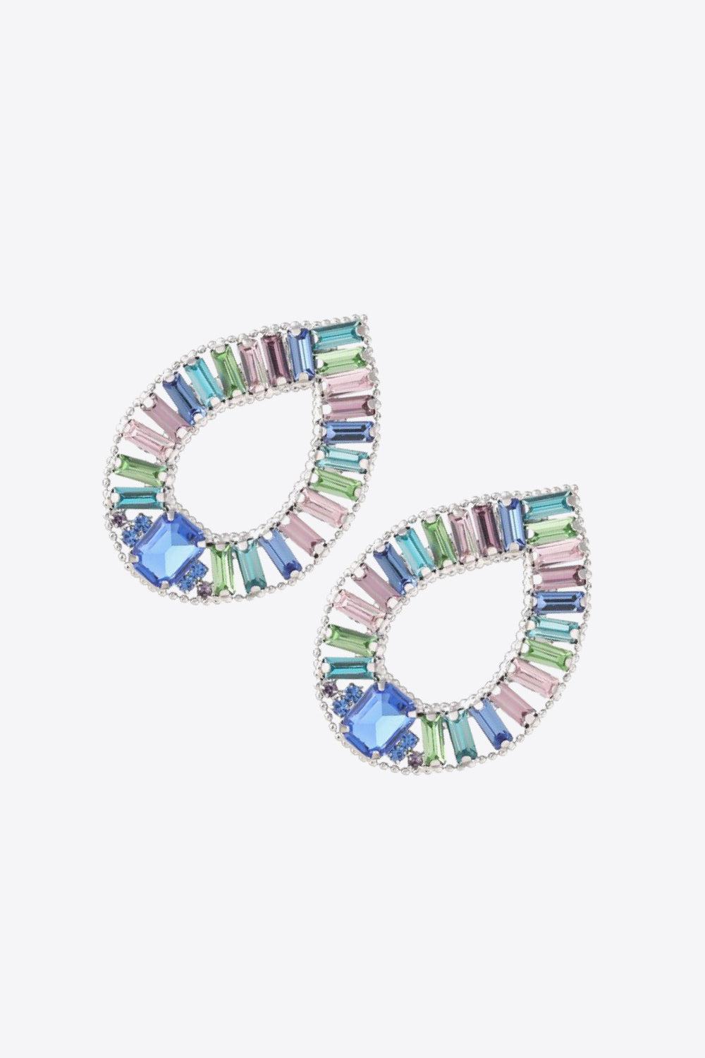 Multicolored Glass Stone Earrings BLUE ZONE PLANET