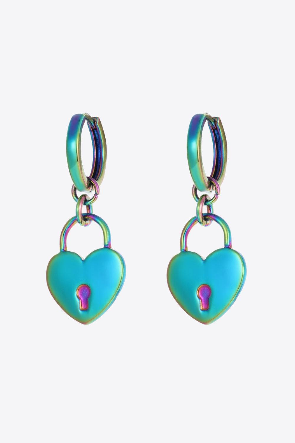 Multicolored Heart Drop Earrings BLUE ZONE PLANET