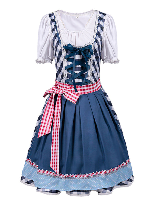 Munich Oktoberfest Bavarian maid outfit German literary retro dress BLUE ZONE PLANET