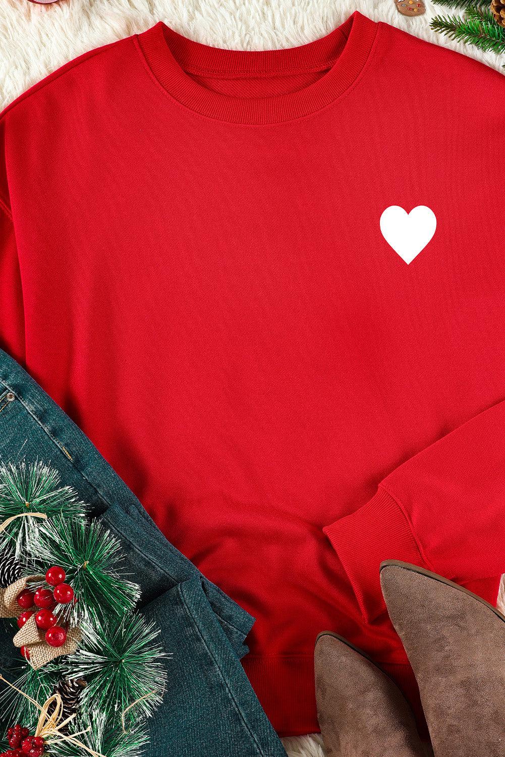 NAUGHTY NICE Heart Graphic Sweatshirt BLUE ZONE PLANET