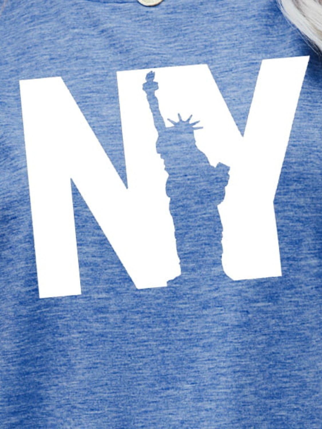 NY the Statue of Liberty Graphic Tee BLUE ZONE PLANET