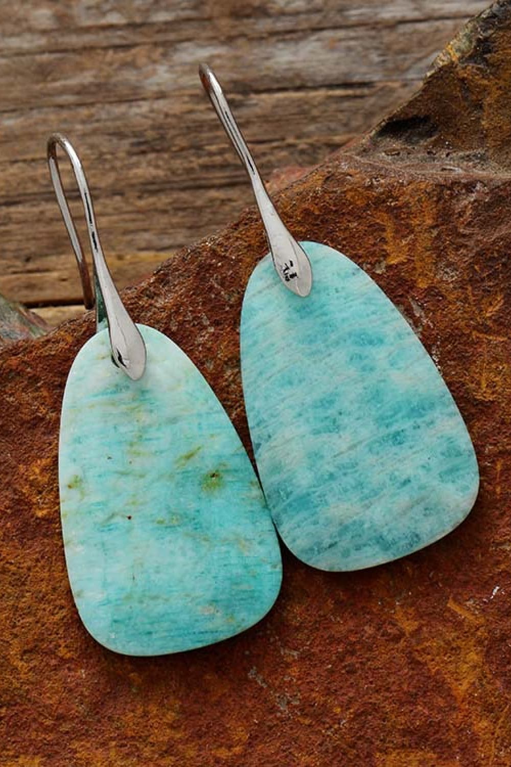 Natural Stone Dangle Earrings BLUE ZONE PLANET