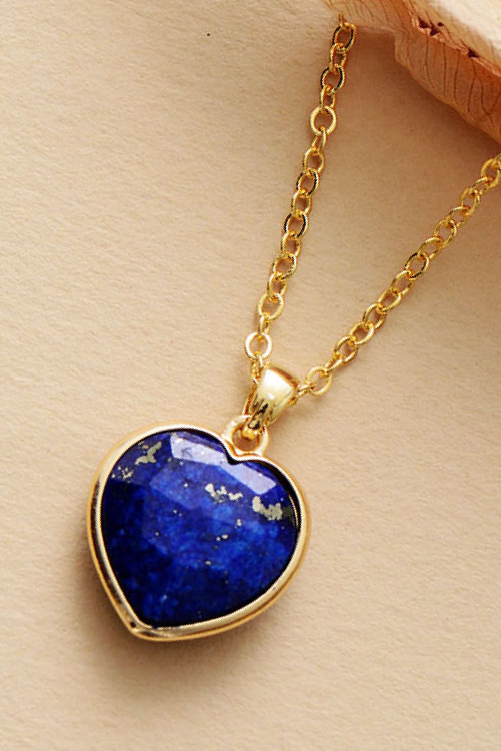 Natural Stone Heart Pendant Necklace-NECKLACES-[Adult]-[Female]-2022 Online Blue Zone Planet