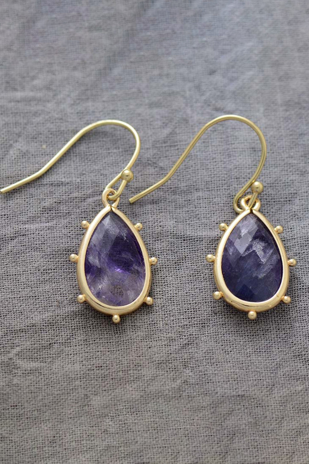 Natural Stone Teardrop Earrings BLUE ZONE PLANET