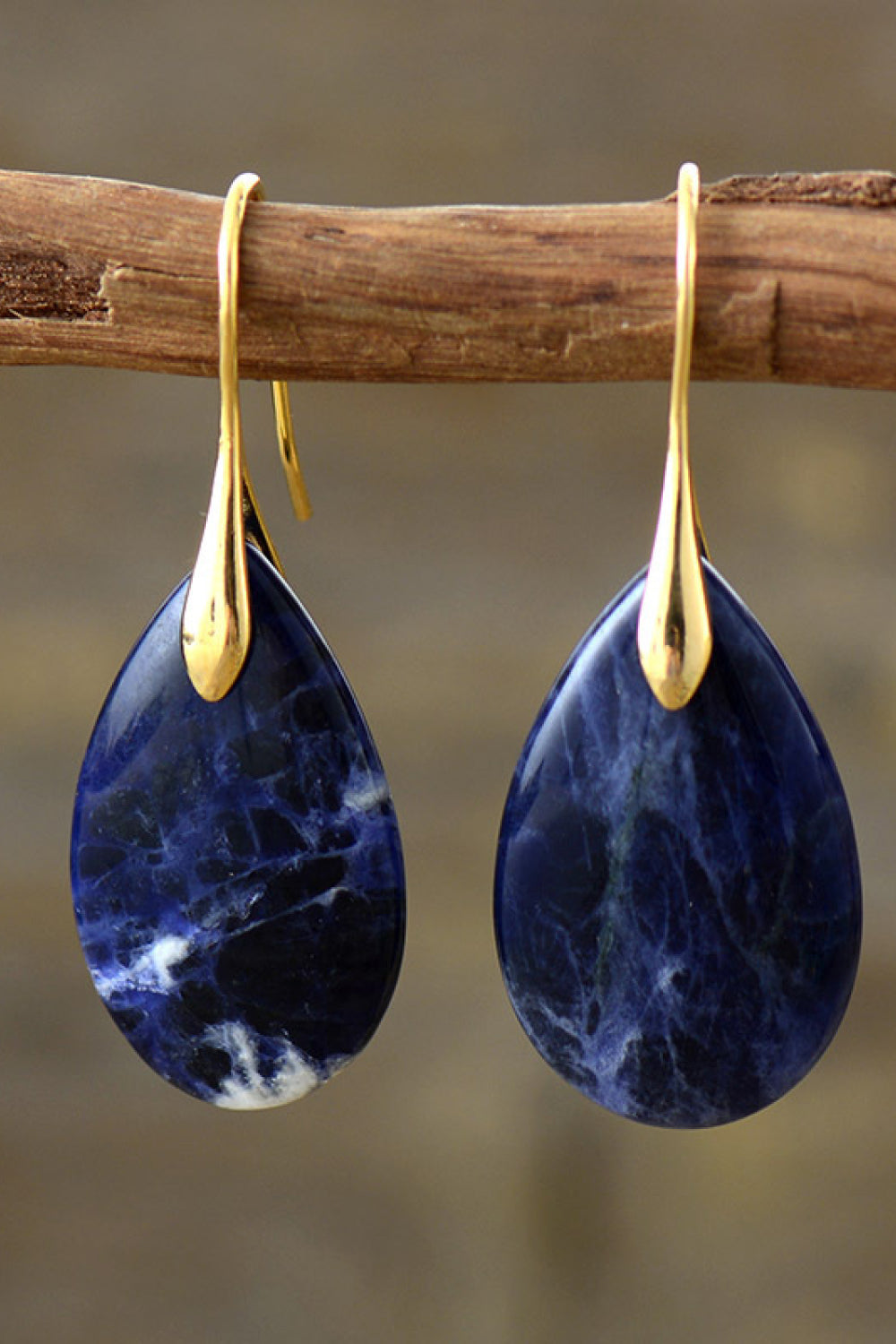 Natural Stone Teardrop Earrings BLUE ZONE PLANET