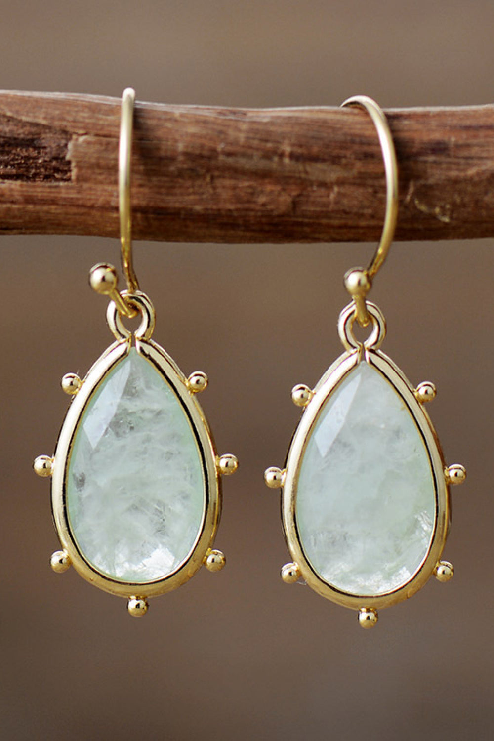 Natural Stone Teardrop Earrings BLUE ZONE PLANET