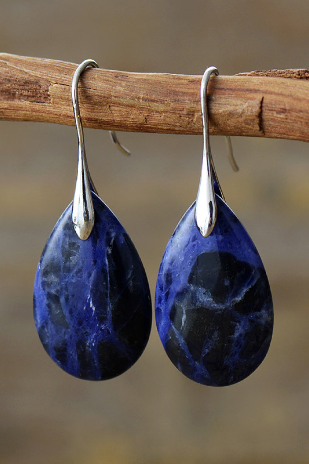 Natural Stone Teardrop Earrings BLUE ZONE PLANET