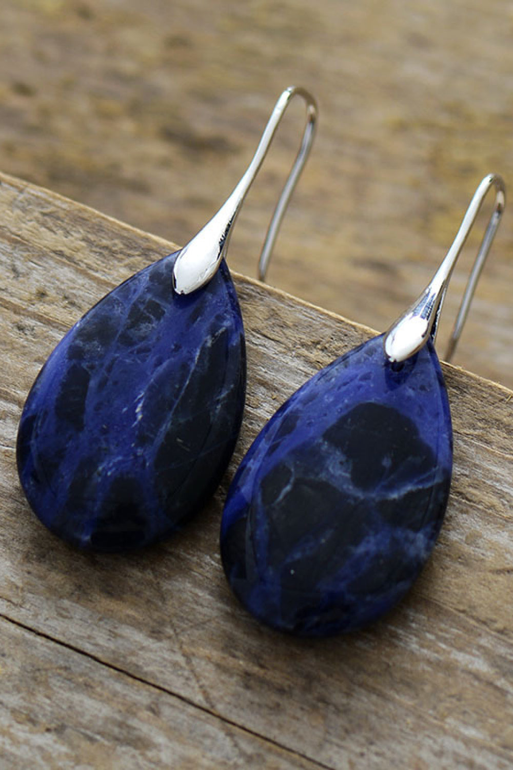 Natural Stone Teardrop Earrings BLUE ZONE PLANET