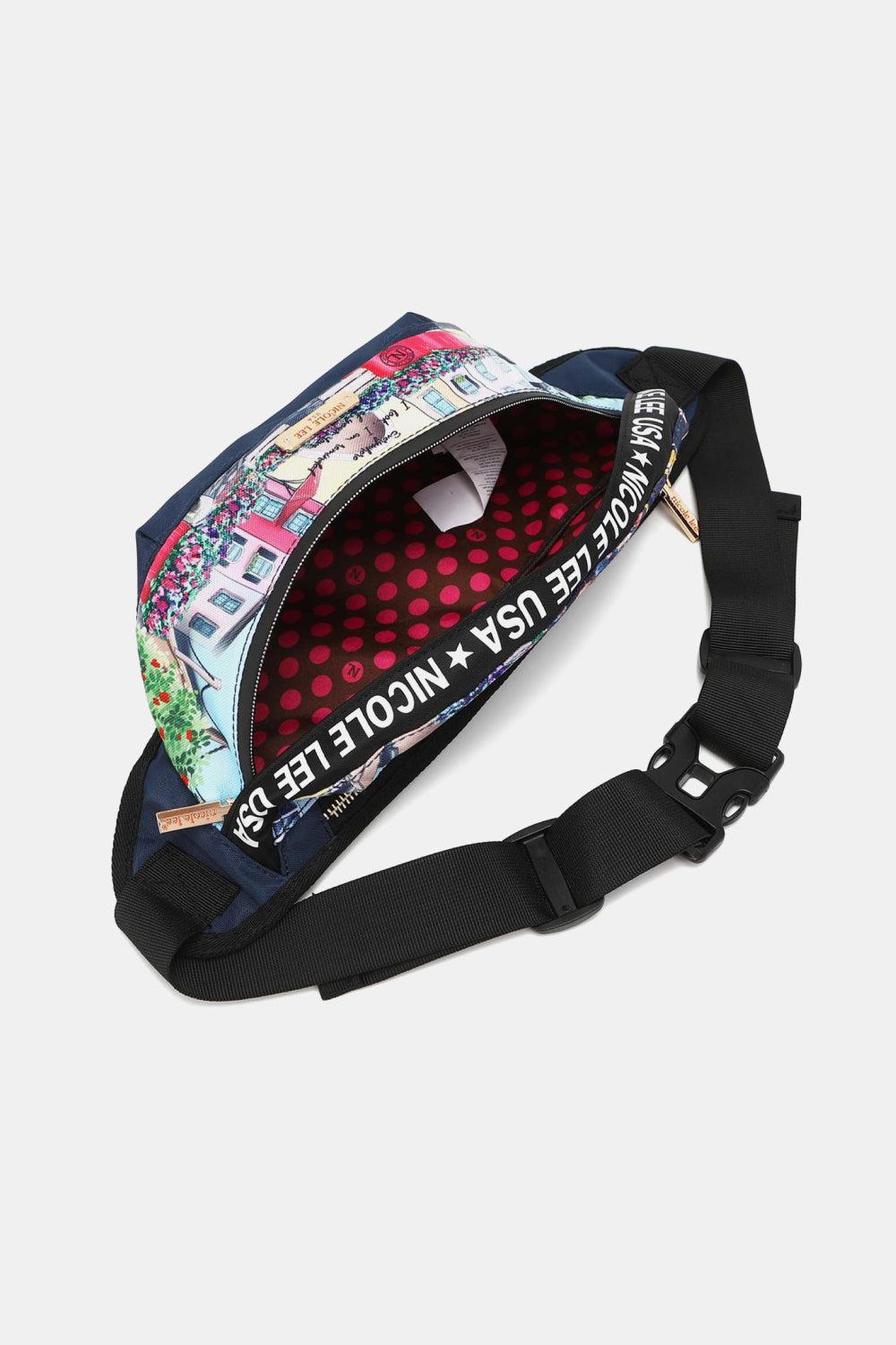 Nicole Lee USA Logo Fanny Pack-HANDBAGS-[Adult]-[Female]-2022 Online Blue Zone Planet
