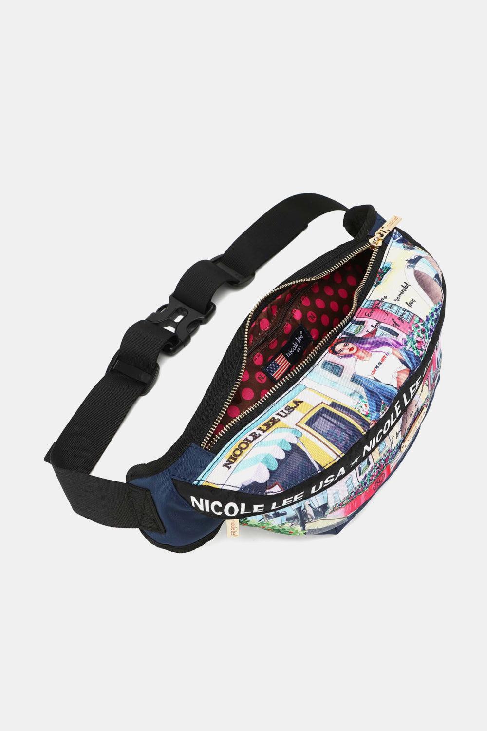 Nicole Lee USA Logo Fanny Pack-HANDBAGS-[Adult]-[Female]-2022 Online Blue Zone Planet