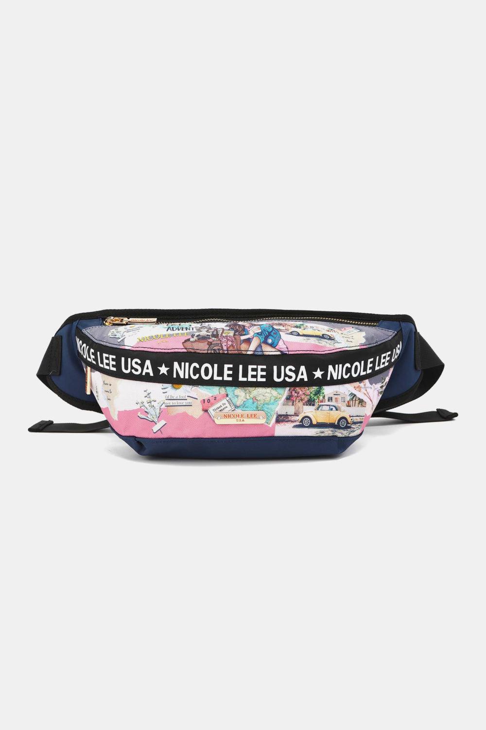 Nicole Lee USA Logo Fanny Pack-HANDBAGS-[Adult]-[Female]-Journey Of Stephanie-One Size-2022 Online Blue Zone Planet
