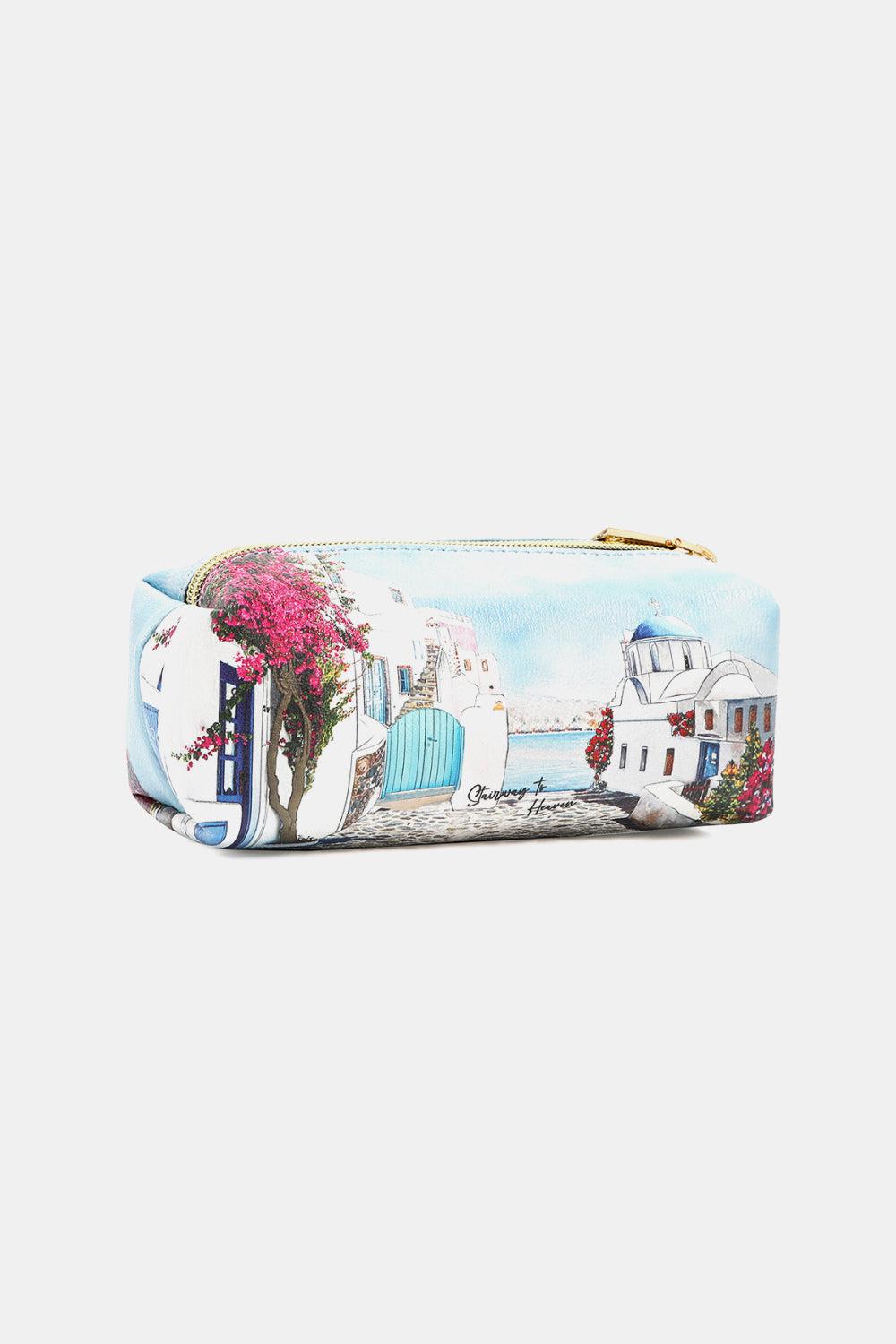 Nicole Lee USA Printed Handbag with Three Pouches BLUE ZONE PLANET