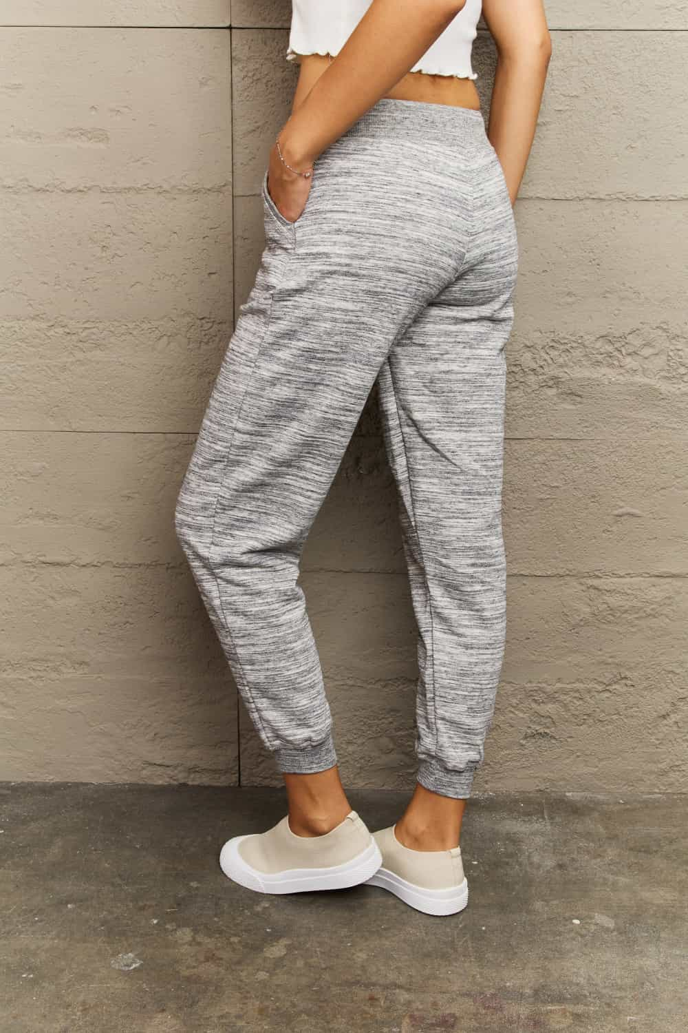 Ninexis Full Size Tie Waist Long Sweatpants BLUE ZONE PLANET