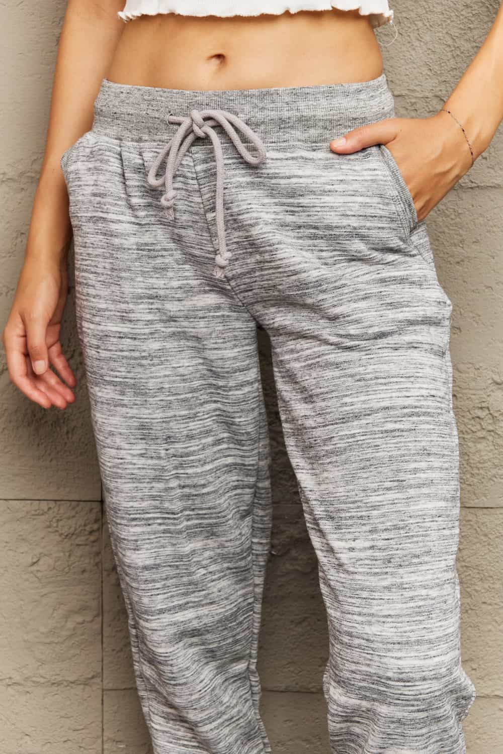 Ninexis Full Size Tie Waist Long Sweatpants BLUE ZONE PLANET