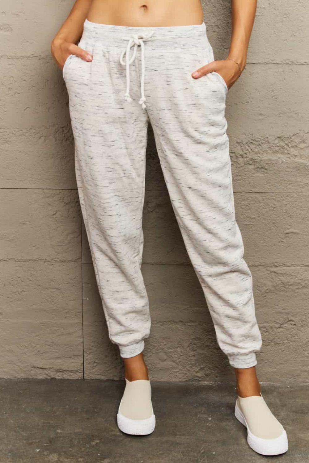 Ninexis Full Size Tie Waist Long Sweatpants BLUE ZONE PLANET