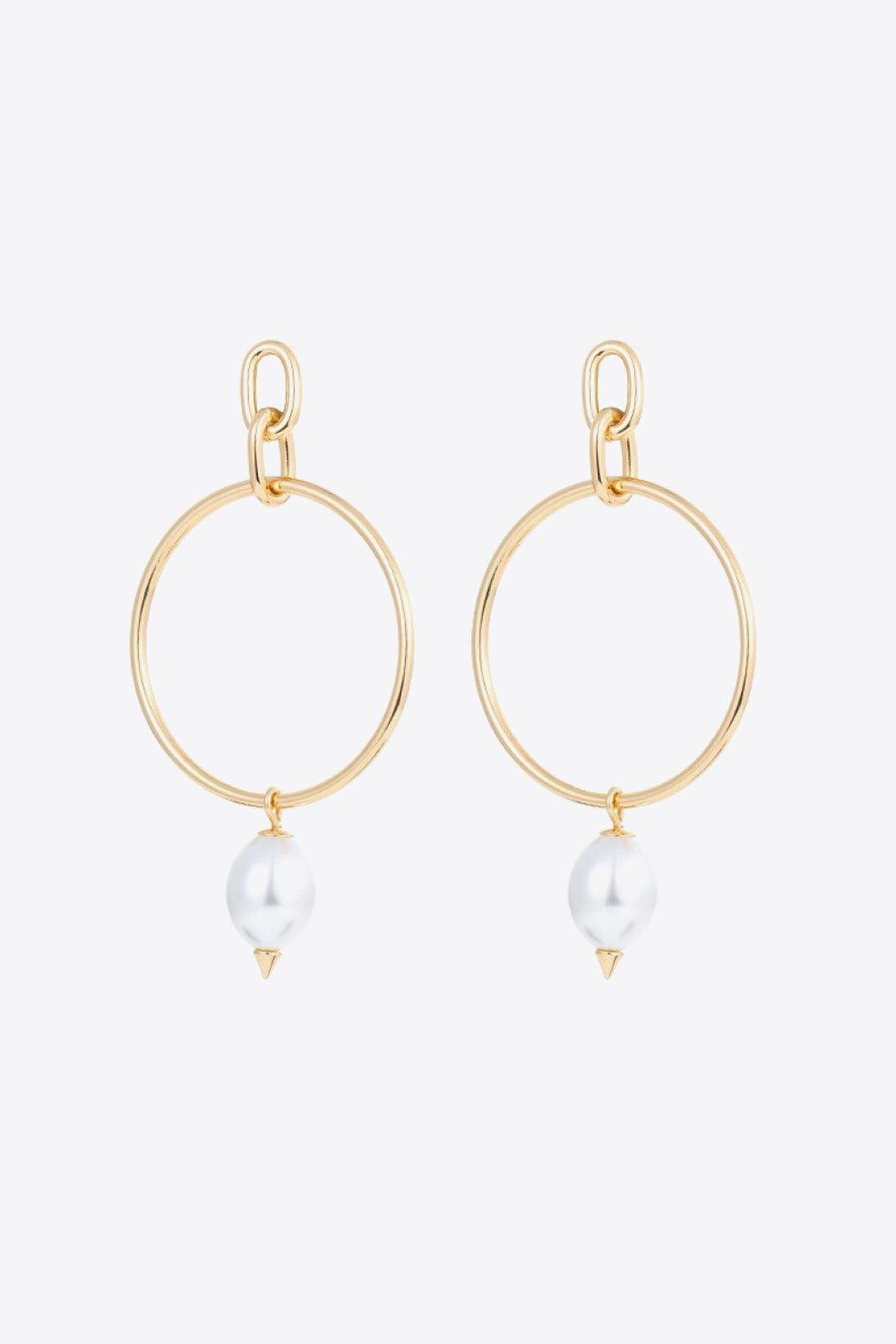 No Worries Pearl Drop Earrings BLUE ZONE PLANET