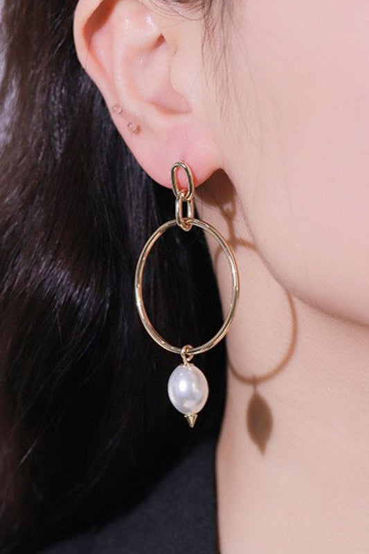 No Worries Pearl Drop Earrings BLUE ZONE PLANET