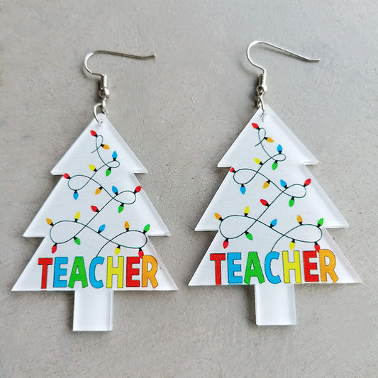 Christmas Themed Acrylic Dangle Earrings BLUE ZONE PLANET
