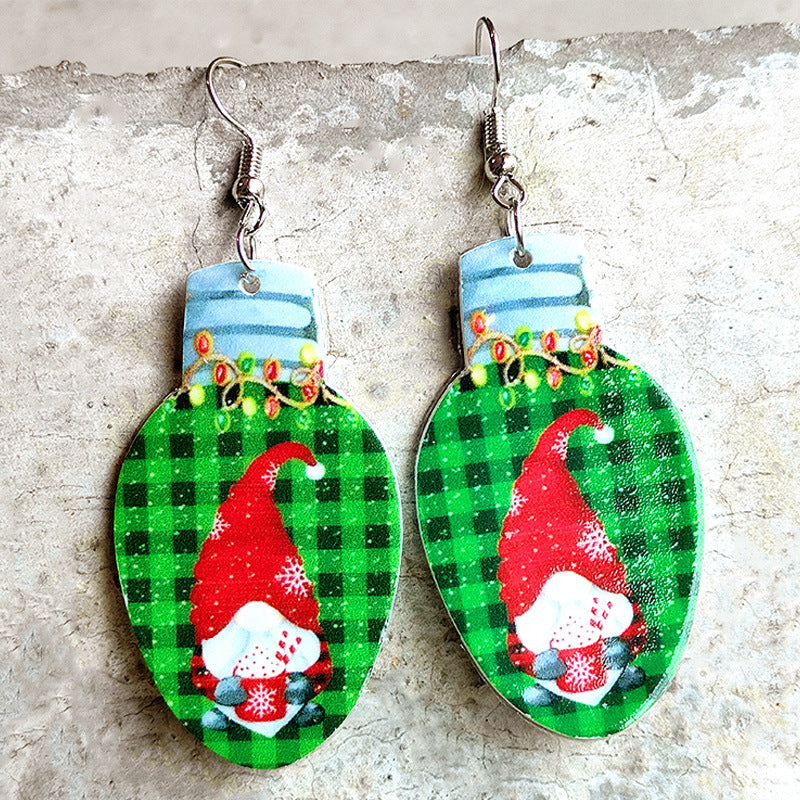 Christmas Themed Acrylic Dangle Earrings BLUE ZONE PLANET